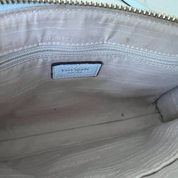 Kate Spade Watercolor Blue Knott Pebbled Leather Crossbody Bag - Picture 5 of 13